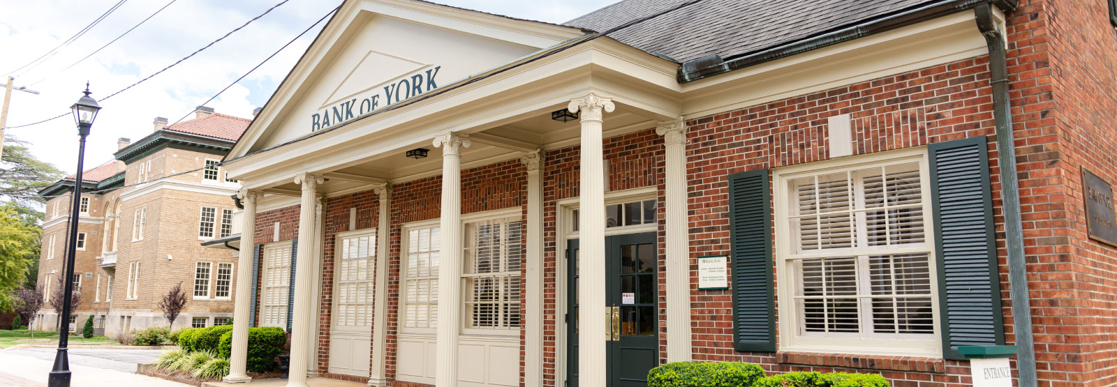 The outside of a bank of york building