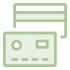 Icon illustration of a credit card