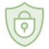 Icon illustration of a shield and lock